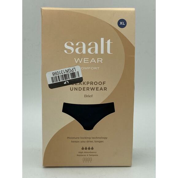Saalt Heavy Absorbency Briefs Super Soft Modal Comfort Leak Proof XL - Picture 1 of 9